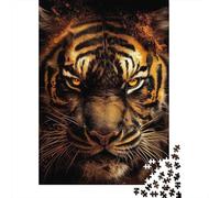 Tigre Salvaje Puzzle de 1000 Piezas para Adultos Papel Bosque Nocturno Puzzle para Toda la Familia Relajación Enfoque Regalo Hogar 70x50cm/1000pcs