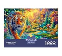 Tigre se adentra en el Colorido río Encantado Puzzle De 1000 Piezas Tigre Ocio Familiar para Adultos Y Niños 70x50cm/1000pcs