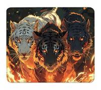 Tigre Tappetino Mouse Piccolo 220x180x3mm, Tappetino Scrivania con Bordo Cucito, Mousepad Impermeabile e Antiscivolo, Pratica e Facile da Pulire, Accessori Gaming e Accessori PC Regalo, Fiamma U-3659