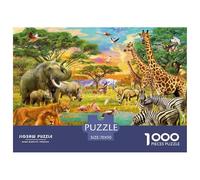 Tigres and Leóns 1000 Pieces Jigsaw Puzzles For Adults Challenging Game Stress Relieving Entertainment Exercise The Memory of The Brain for Family DecoRataions 70x50cm/1000pcs