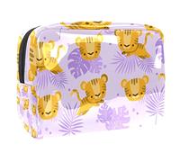 Tigres Lindos Animales Bolsa de Maquillaje Portátil Bolsas de Cosméticos para Mujeres Niñas