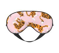 Tigres lindos animales de circo sobre el fondo rosa, Cubreojos completos Antifaz bloqueador de luz Antifaz para dormir Antifaz suave con los ojos vendados Noche