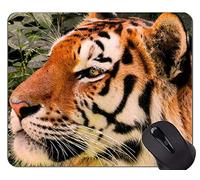 Tigresa y Cub Tiger Mouse Pad, Animal Mouse Pad con bordes cosidos