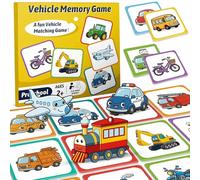 Tigvio Juego de memoria para niños y adultos, memoria clásica a partir de 2 años, juego de cartas con 32 unidades/16 pares (7 x 7 cm), regalo divertido para niños y niñas