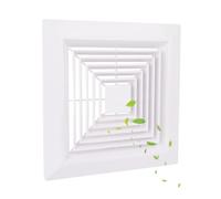 TIHCXNY 1 ventilador de escape de baño con resorte cuadrado o montado en la pared, ventilador de techo, rejilla difusora de aire, 1 unidad (9 x 9 pulgadas)