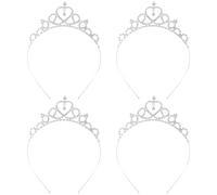 Tihebax 4 tiaras coronas para mujeres y niñas, tiaras plateadas de princesa, coronas Rapunzel a granel para boda, cumpleaños, tiara de cristal para bailes, novias, concursos, Halloween