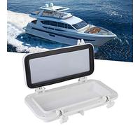 Tihebeyan 400x200 Rectangular Porthole Ventana de Puerto Puerto de Vidrio Agua de Goma Apretada 316 ABS de Explosión de Acero Inoxidable ABS 15.75 Pulgadas de 7.9 Pulgadas con Sello Marino para
