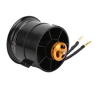 Tihebeyan 70 Mm 12 Ventiladores con un Motor RC sin Escobillas - Resistencia a Alta Temperatura para el Avión de Chorro Negro EDF 6S: 1 X Ventilador con Guía - para Accesorios de Aviones a Reacción