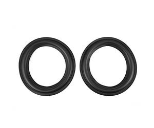 Tihebeyan Borde de Goma del Altavoz, 2 Piezas 6 Pulgadas / 156 mm Borde de Goma Perforada Sonido Envolvente Reparación de Piezas de Repuesto Negro