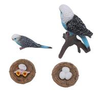 Tihebeyan Budgerigar Toy PVC Budgie Figurine Ciclo de Crecimiento Modelo Educativo con un Diseño Realista Vibrante para el Aprendizaje y Exhibición de Animales
