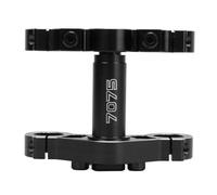 Tihebeyan Motocicleta Clamp de árbol Triple: Amortiguador de Choque Frontal Conjunto de Aluminio de Aluminio para Losi Promoto MX - Ajuste para el Diseño de la Estructura Triangular de la (Black)