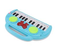 Tihebeyan Teclado para Bebés Juguete 4 Teclas Infantil Piano Infantil Teclado Musical Musical Multifuncional con 8 Modos de Ritmo y Diseño de Dibujos Animados para Educación Temprana 9.8x6.3in (BLUE)