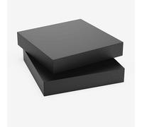 TIHONORI 2 Piezas de Almohadillas de Goma de 80 mm x 80 mm, 3 mm-80 mm de Grosor, Bloques de Goma Antideslizantes de Alta Resistencia para Muebles, máquinas, Banco de Trabajo,35mm