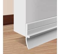 TIHONORI 2 Piezas Tapón De Corriente para Puerta, Tira De Sello Ajustable para La Parte Inferior De La Puerta, 100 Cm De Longitud, Burlete,Negro