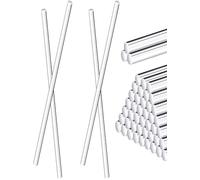 TIHONORI 50 Piezas de Longitud 10 cm de palitos acrílicos Transparentes Varillas de acrílico de 2 mm-5 mm de diámetro para Decoraciones de Fiestas de Manualidades de Bricolaje,2mm