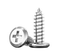 TIHONORI 50 Uds Tornillos autorroscantes de Cabeza Plana Phillips M4 de 14-20 mm de Acero Inoxidable 304 para Bricolaje, Madera y Metal,20mm