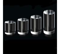 TIHONORI Bloques de exhibición de acrílico sólido Transparente Diámetro de la Base de exhibición de joyería Varillas Redondas de acrílico Transparente de 100 mm,60mm