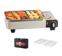 TIHONORI Estufa portátil para Acampar, Estufa con Quemador de butano, Estufa de Gas de Mesa, Parrilla para Barbacoa, Parrilla para Acampar al Aire Libre/Interior,B