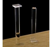 TIHONORI Instalación Manual de Bricolaje de Patas de Muebles acrílicos de Alta Transparencia adecuadas para mesas de Comedor, mesas de café y mostradores de Bar con Cuatro Tornillos,6cm*70cm