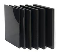 TIHONORI Lámina de Polipropileno Negra 5mm Rígida - Placa Plástica para Proyectos Técnicos, Estanterías, Taller y Corte Personalizado,10×10cm 2 Pcs