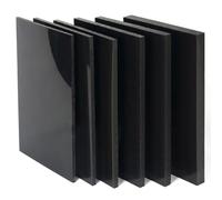 TIHONORI Placa de Polipropileno Negra 12mm - Lámina Plástica Extra Gruesa para Bancadas de Taller, Bases de Máquina, Proyectos Industriales,40×40cm