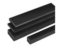 TIHONORI Tira de Barra Plana de Nylon Negro de 500 mm de Longitud, Varilla de plástico Macizo para Uso Industrial, mecanizado, Tabla de Corte y Piezas mecánicas, 1 Pieza,10mm*500mm