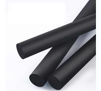 TIHONORI Varilla de Nylon Negro de 500 mm de Largo Diámetro Varilla Redonda de plástico de 15 mm-50 mm Varilla de plástico Duradera de 2 Piezas para el procesamiento de Bricolaje,15mm