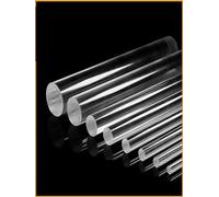 TIHONORI Varillas Redondas acrílicas para Manualidades de Bricolaje Varillas de acrílico Transparente de Gran diámetro para Decoraciones de Fiestas Longitud 50 cm,3cm*50cm