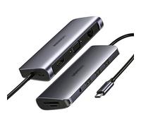 Tiiiopkvvv 1 cable USB tipo C USB C 10 ~ HDMI 4K USB 3.0 VGA PD 3.5 mm colector de función completa