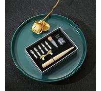 Tiiiopkvvv 1 juego de pluma estilográfica de caligrafía retro, kit de tinta de 5 puntas, caja de regalo para letras caja de regalo para letras (color: B) (D)