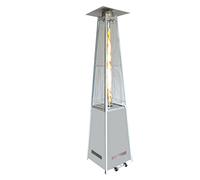 Tiiiopkvvv 48000BTU - Calentador de patio al aire libre, calentadores de propano piramidales para patio con ruedas, calentador de gas con cubierta para uso en interiores y exteriores, color negro y