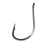 Tiiiopkvvv Anzuelo de pesca 100 piezas de acero de alto carbono con agujero gancho de pesca estanque arroyo de pesca anzuelo de pesca anzuelo de pesca kit tamaño #1-15 gancho circular (color: tamaño 7