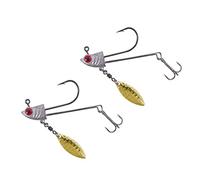 Tiiiopkvvv Anzuelo de pesca 7g/9g/15g anzuelo de pesca individual 3D ojos rojos ganchos con anzuelo triple giratorio cuchara señuelo para aparejos de pesca 2/piezas gancho circular (color: 7g)