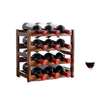 Tiiiopkvvv Botellero de vino para decoración de botellas de vino, estante de exhibición de botellas de vino, decoración de estante de vino, estante para botellas de vino (color: 4 niveles) (4 niveles)