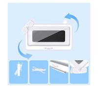 Tiiiopkvvv Caja de almacenamiento para teléfono de 6 pulgadas, soporte para teléfono de baño, soporte de pared, soporte impermeable para reloj de ducha (color: verde) (blanco)