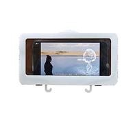 Tiiiopkvvv Caja de soporte para teléfono de baño de 6 pulgadas, soporte de pared para jabón, caja de almacenamiento de teléfono, soporte impermeable para reloj de ducha (color: B) (C)