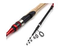 Tiiiopkvvv Caña de pescar de 1,8 m, caña de pescar telescópica lenta, mango de madera, peso de señuelo, 1-7 g, línea de 3-6 libras, combo de pesca de caña de viaje (color: Rojo, tamaño: 6 pies) (rojo