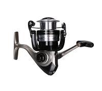 Tiiiopkvvv Carrete de pesca intercambiable balancín de acero inoxidable con diseño antirretroceso adecuado para principiantes y entusiastas de la pesca (color: negro + plata) serie 2500