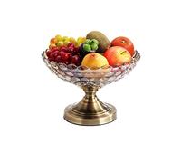 Tiiiopkvvv Cesta de frutas y verduras para encimera, bandeja de frutas de lujo, moderna, minimalista, para el hogar, sala de estar, mesa de café, cuenco grande de frutas de cristal, centro de mesa