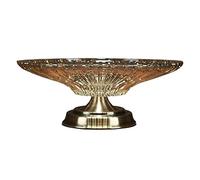 Tiiiopkvvv Cesta de frutas y verduras para encimera, cuenco de cristal de gran capacidad, plato de frutas y frutas, bandeja de lujo, bandeja multifuncional para decoración del hogar, centros de mesa