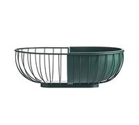 Tiiiopkvvv Cesta de frutas y verduras para encimera, cuenco de frutas de metal, doble cesta de almacenamiento, plato de frutas, hogar, sala de estar, cocina, escritorio, hueco, plato de frutas