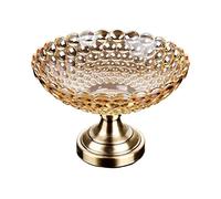 Tiiiopkvvv Cesta de frutas y verduras para encimera, cuenco grande de vidrio, cuenco creativo de frutas secas de pies altos, cuenco moderno para sala de estar, frutero, centro de mesa simple