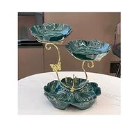 Tiiiopkvvv Cesta de frutas y verduras para encimera, plato de frutas de 4 capas, cuenco redondo de cerámica para el hogar, sala de estar, comedor, decoración de mesa, plato de frutas, cuenco de