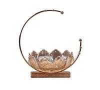 Tiiiopkvvv Cesta de frutas y verduras para encimera, plato de frutas de cristal de lujo, forma creativa, decoración simple, cesta de frutas, mesa de postre, bandeja de almacenamiento, decoración de