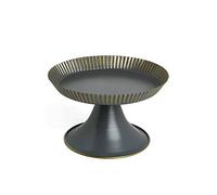 Tiiiopkvvv Cesta de frutas y verduras para encimera, plato de frutas y verduras, plato de frutas redondo de metal negro, para el hogar, sala de estar, comedor, alto, retro, de hierro forjado