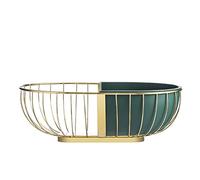 Tiiiopkvvv Cesta de frutas y verduras para encimera, soporte para cesta de frutas - Bandeja de metal escalonada para mesa de almacenamiento de frutas y verduras de cocina, centros de mesa (color