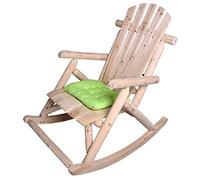 Tiiiopkvvv Cómoda silla mecedora para el almuerzo, para descansar, para el ocio, balcón, casual, anciano, silla mecedora para relajarse, color madera