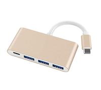 Tiiiopkvvv Conexión tipo C HUB3.0 Fuente de alimentación PD Cargador USB Distribuidor 3.0 Fuente de alimentación de extensión (Color: A) (B)
