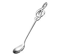 Tiiiopkvvv Cuchara Cuchara de café Cuchara pequeña europea de acero inoxidable Cuchara de mezcla creativa Cucharas para mezclar helado Cucharas de té Cucharas de espresso Cuchara de sopa (Tamaño: 6