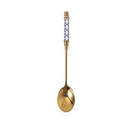 Tiiiopkvvv Cuchara de café con mango de cuchara, cuchara agitadora de helado, cuchara de postre, cuchara de té, para picnic, accesorios de cocina, cuchara de sopa (tamaño: 6) ()